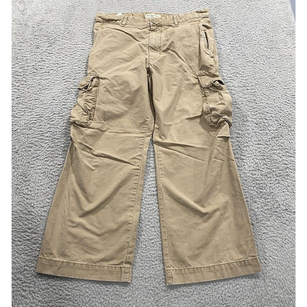 Banana Republic Pants Mens 35x30 Khaki Cargo Baggy Loose Wide Leg y2K Utility